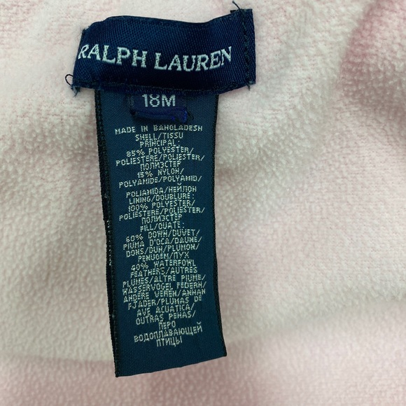 Ralph Lauren pink snowsuit winter one piece baby girl size 18 months - Picture 10 of 12